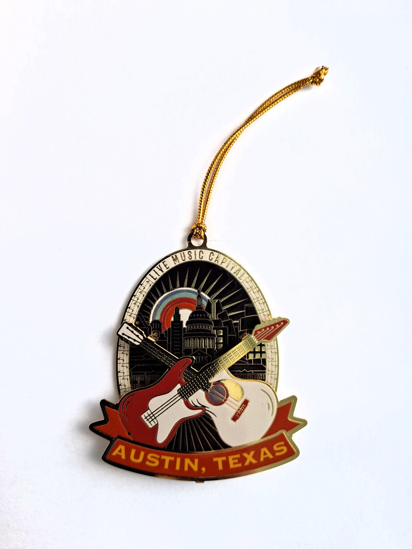 Live Music City Brass Ornament