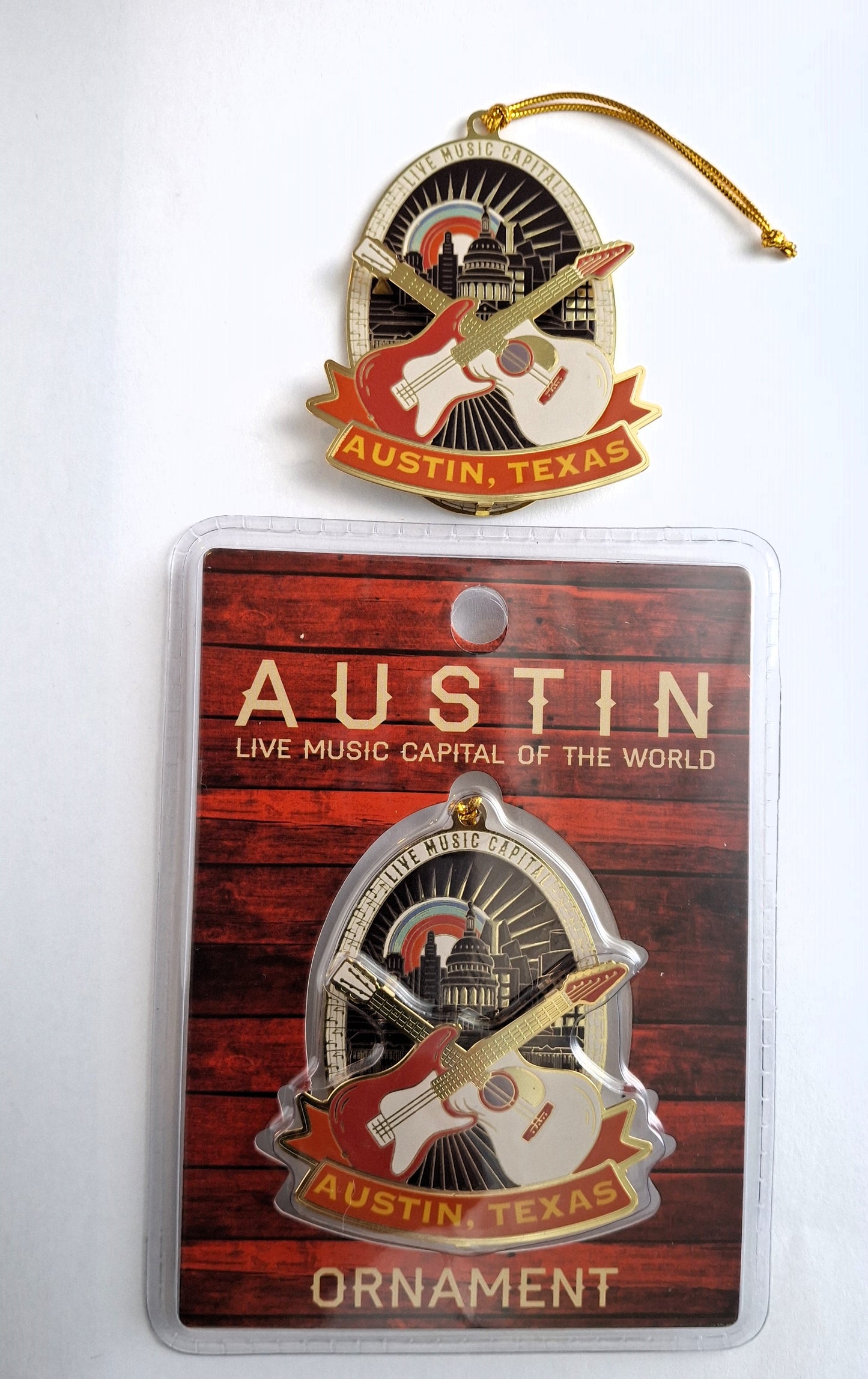 Live Music City Brass Ornament