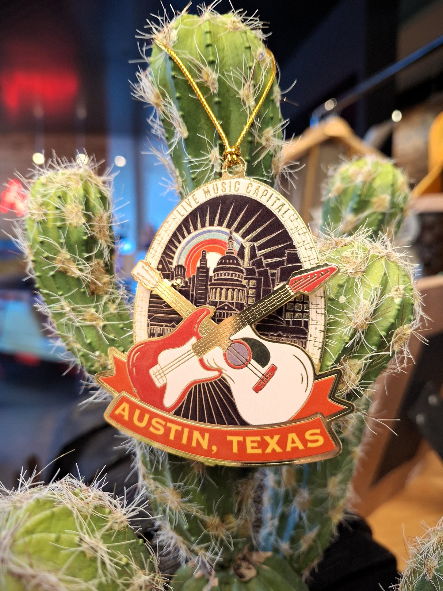 Live Music City Brass Ornament