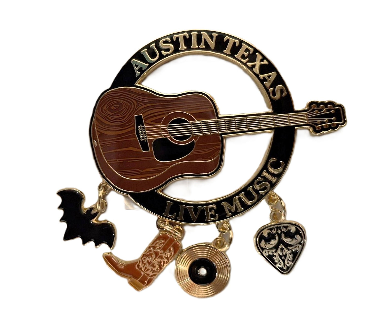 Austin Live Music Dangle Charm Magnet