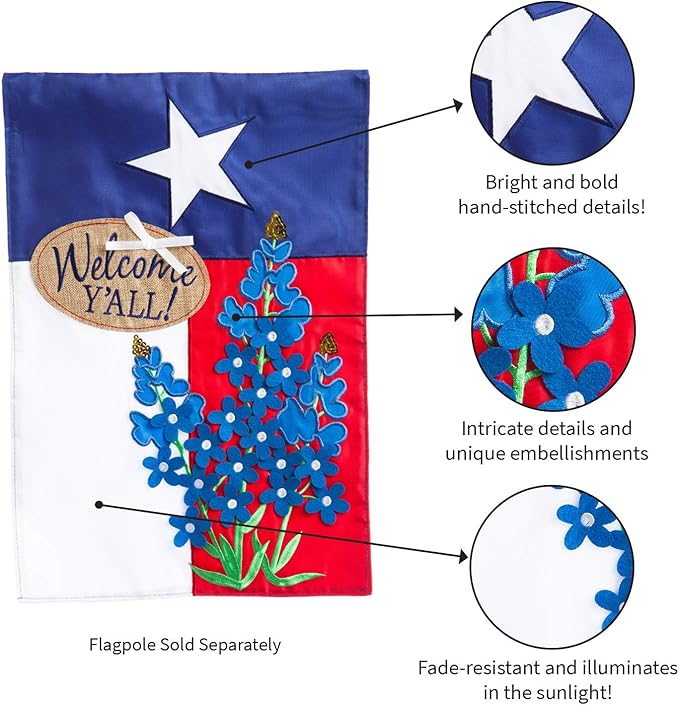 Lonestar Welcome Garden Flag