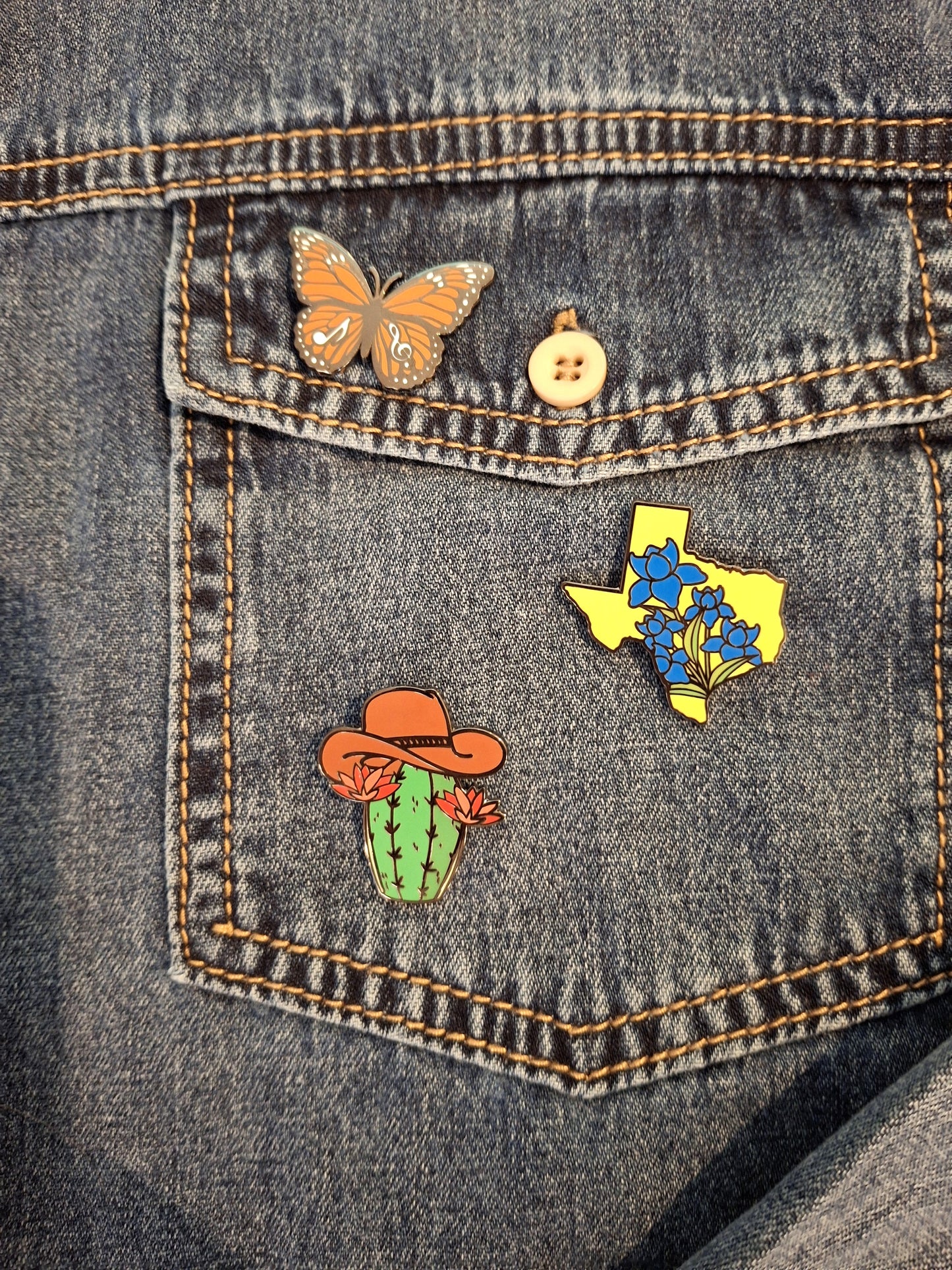 Quirky Collectible Texas Pin Set