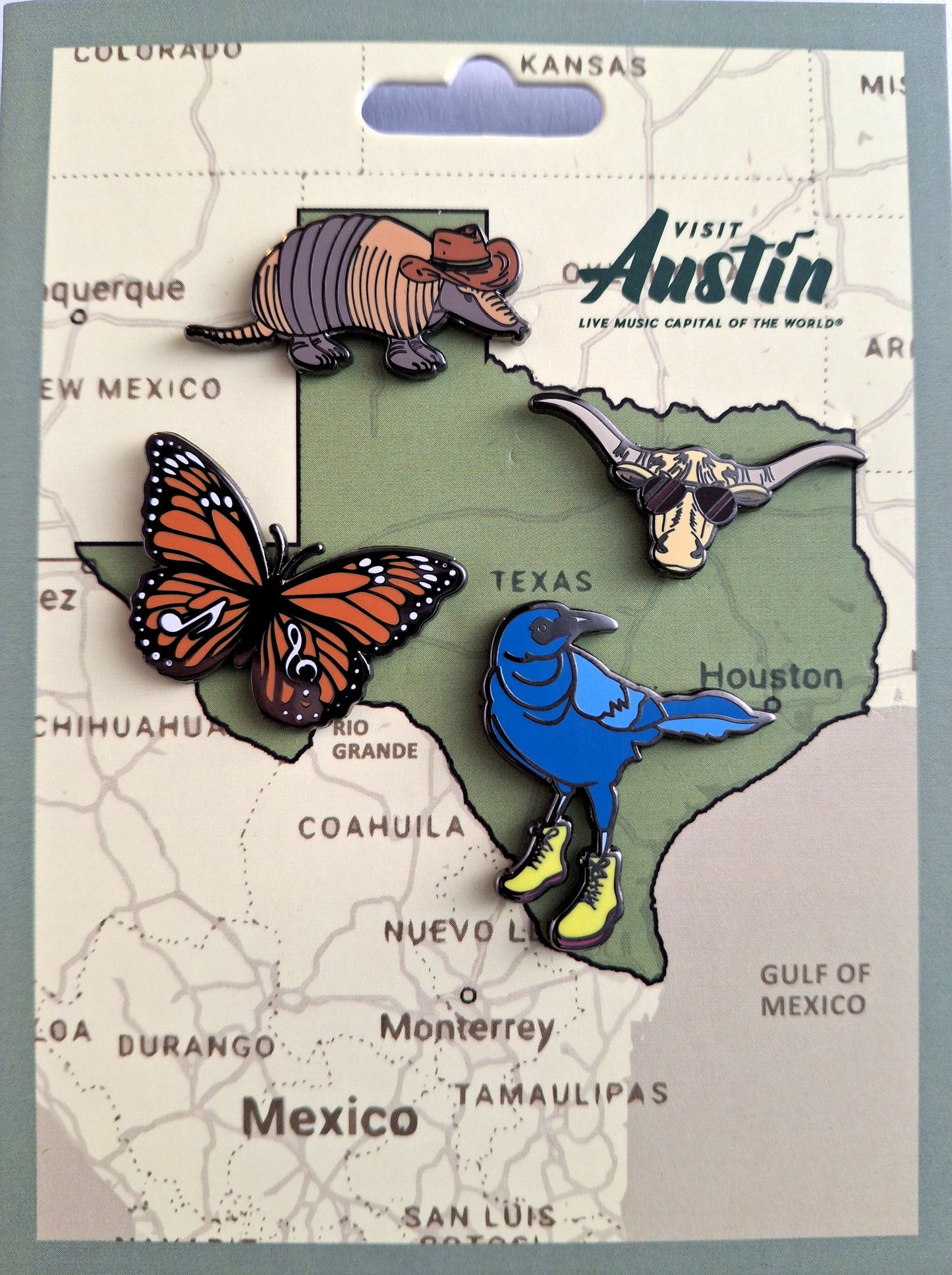 Quirky Collectible Texas Pin Set