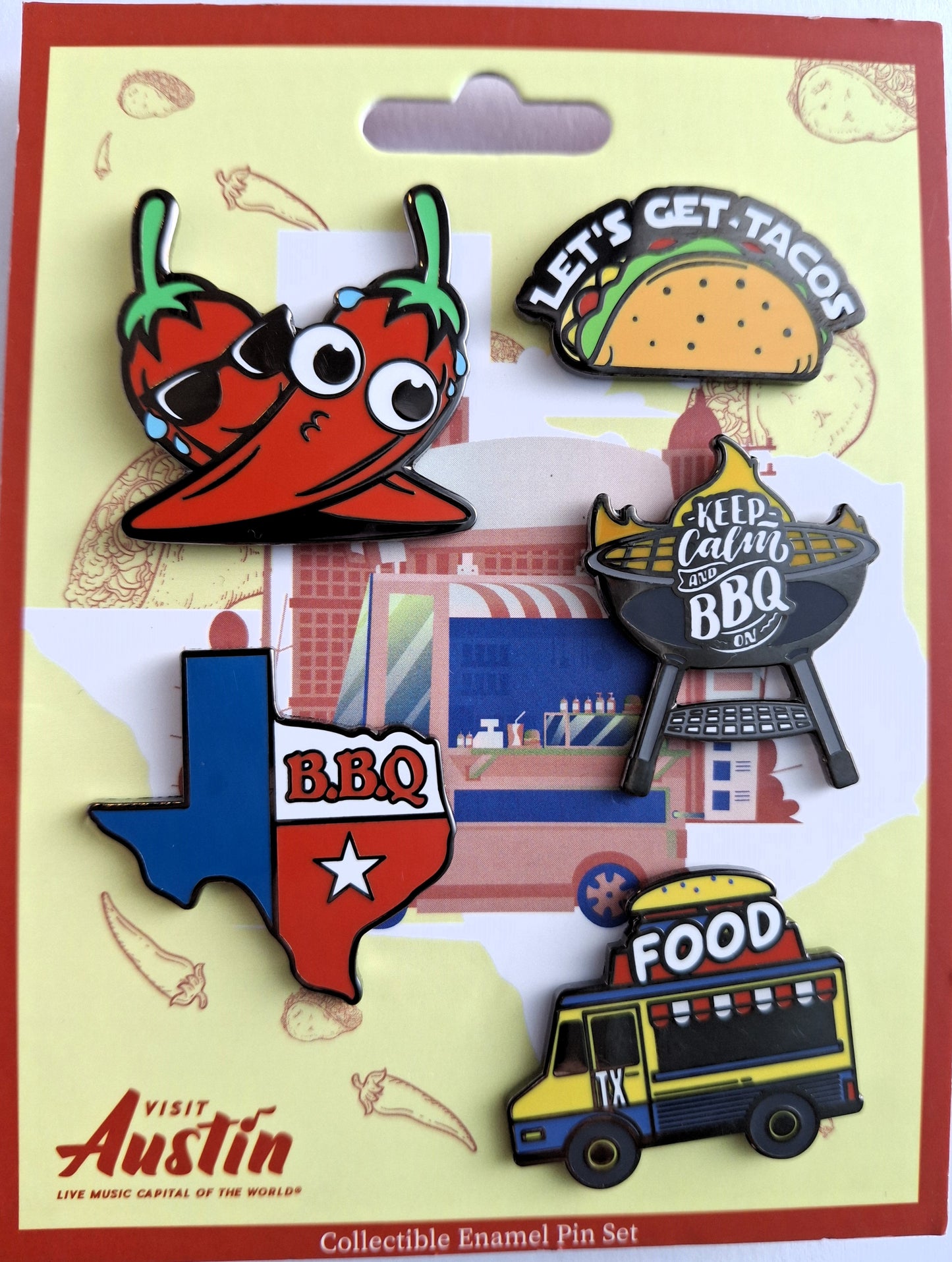 Quirky Collectible Texas Pin Set