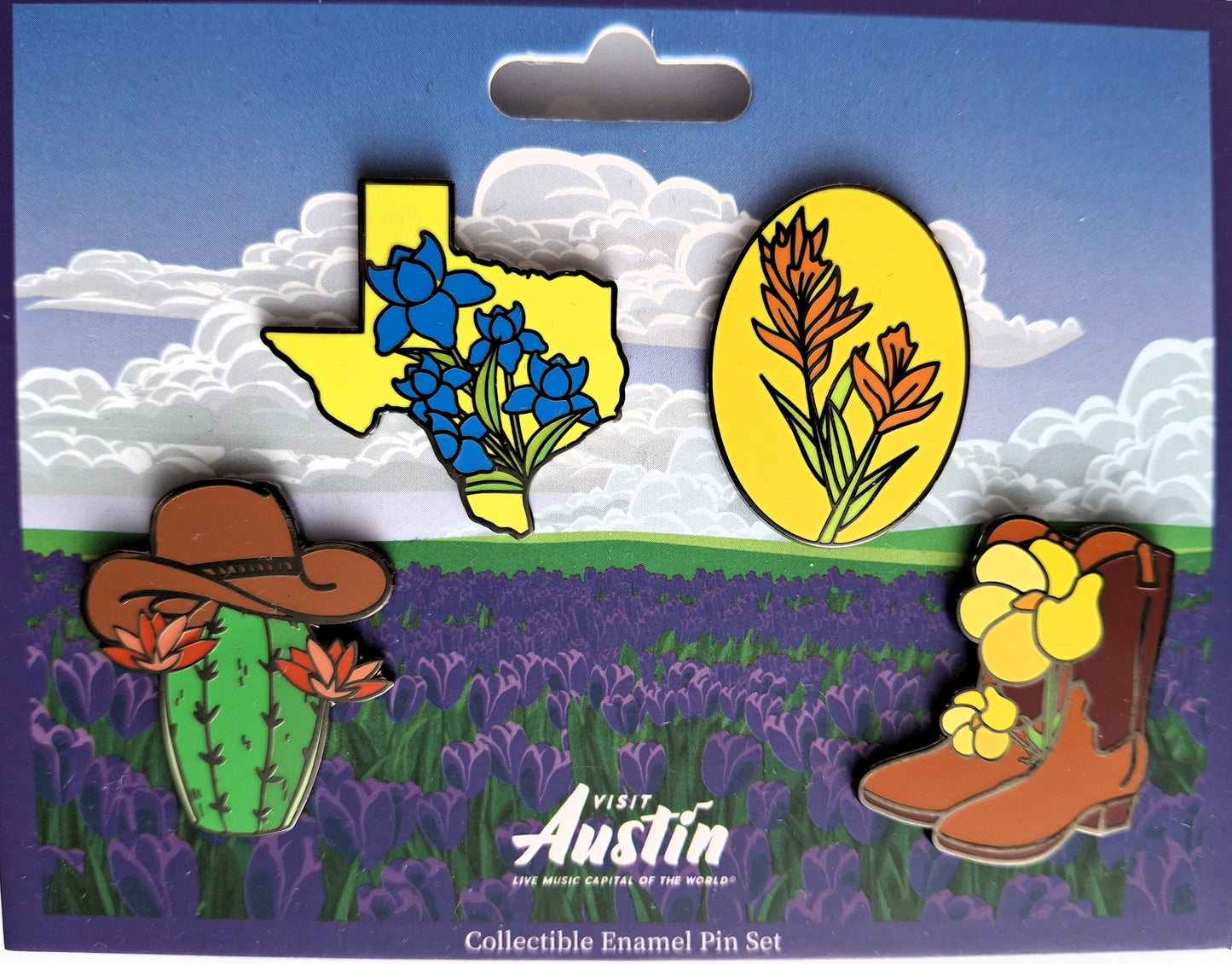 Quirky Collectible Texas Pin Set