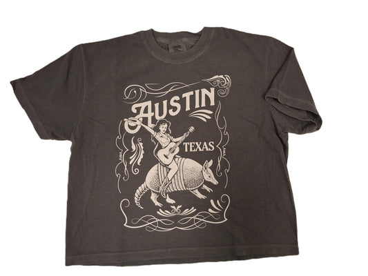 The Armadillo Rodeo Boxy Crop Tee