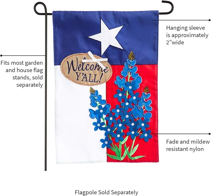 Lonestar Welcome Garden Flag
