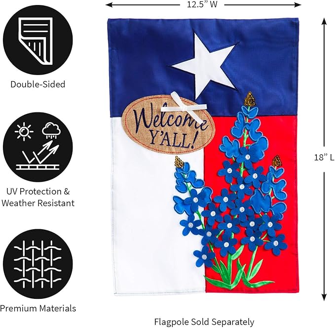 Lonestar Welcome Garden Flag