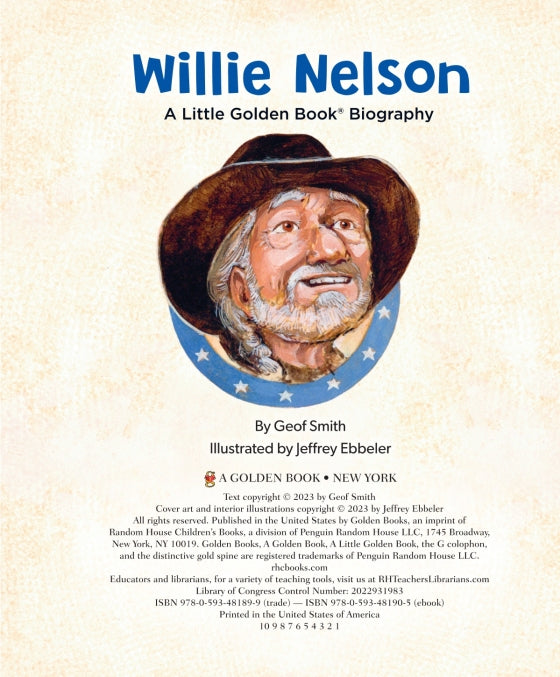 Willie Nelson, A Little Golden Book Biography by Geof Smith
